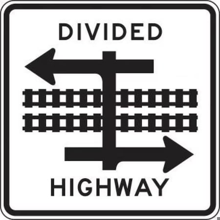 Accuform RAIL SIGN DIVIDED HIGHWAY WITH FRR745HP FRR745HP